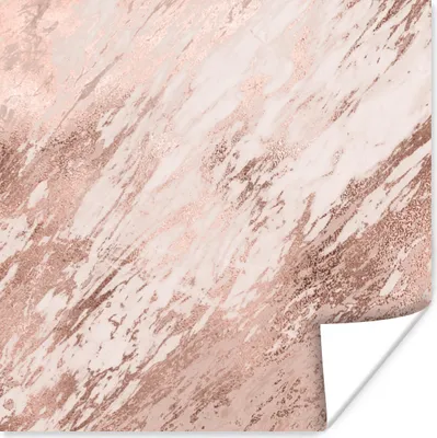 Produktbild von MuchoWow® Poster Marmor - Rosa - Muster 100x100 cm - Babyzimmer