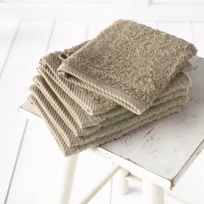 Produktbild von waschlappen Hélène21 x 15 cm Baumwolle taupe 6 Stück