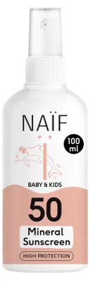 Obrázok produktu pre NAÏF 8721008611099, Opaľovací sprej, Tvár a telo, Sprej, Ochrana, Citlivá pokožka, 100 ml
