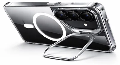 Produktbild von Handyhülle für Galaxy S26, ESR Classic Hybrid Kickstand mit MagSafe, Transparent und Silbern