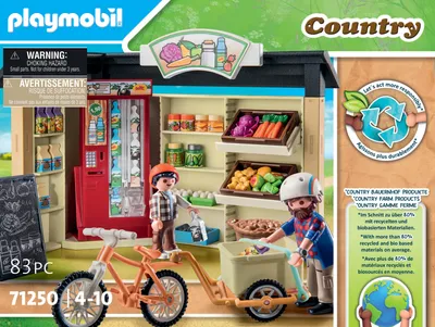 Image de PLAYMOBIL Country : Magasin de la ferme ouvert 24h/24, ensemble de figurines, à partir de 4 ans, plastique, 535,7 g