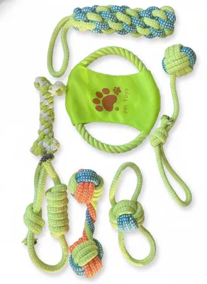 Produktbild von Hundespielzeug Set 7-teilig Kauspielzeug Zerrspielzeug Welpen Hund Spielzeug