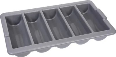 Produktbild von GRÄWE Besteckkasten leer 5 Fächer, Gastronorm, GRAU