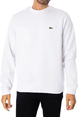 Produktbild von Lacoste Sweatshirt aus gebürsteter Baumwolle, Weiß M