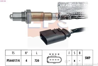 Produktbild von EPS Lambdasonde für VW Golf IV Schrägheck (1J1) Beheizt Planarsonde 720mm 1.997.163