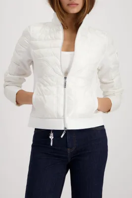 Produktbild von Leichte glänzende Neopren Steppjacke mit 2-Wege-Reißverschluss und Eingrifftaschen