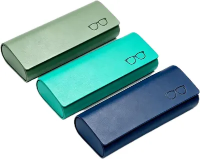 Image de Étuis rigides pour lunettes, lot de 3, en cuir synthétique (PU), pour lunettes de soleil et lunettes de lecture