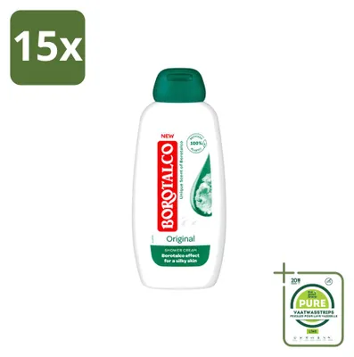 Zdjęcie produktu dla 15 sztuk żelu pod prysznic Borotalco Original, pojemność 250 ml, opakowanie zbiorcze