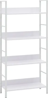 Produktbild von Bücherregal 4 Regalböden Weiß 60×27,6×124,5 cm Holzwerkstoff