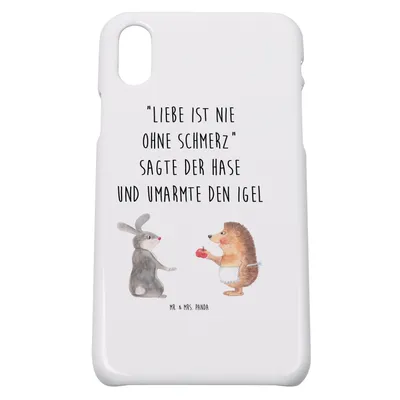 Produktbild von Mr. & Mrs. Panda Iphone 10 Handyhülle Hase Igel - Weiß - Geschenk, und, Liebe Spruch, Handy, Lustige Sprüche, X, Herzschmerz, Trösten, Hülle, Cover