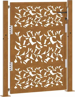Obrázek produktu pro Zahradní brána 100 x 125 cm, ocelový design s povětrnostními vlivy