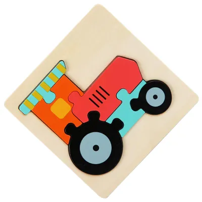 Produktbild von Fahrzeug-Puzzles aus Holz, Spielzeug für frühes Lernen, interaktive Lernblöcke für Kleinkinder, Kinderspielzeug für die intellektuelle Entwicklung