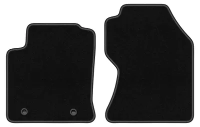 Obrázek produktu pro Přední velurové koberce pro: Ford Focus MK1 FL 2001-2004 (hatchback/sedan/kombi) – 2 ks, černé, na míru – Wielganizator BASIC