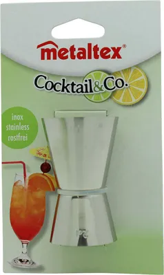 Produktbild von Metaltex Barmaß aus Edelstahl mit doppelten Messbechern für 2cl und 4cl