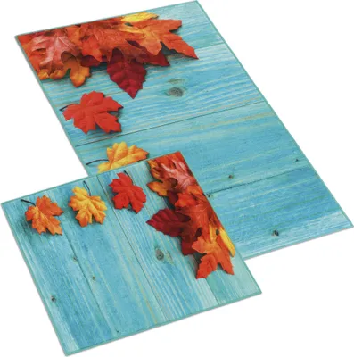 Produktbild von Badematten-Set 3D 60x100+60x50cm ohne Dekoration Ahornblätter