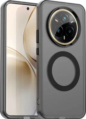 Immagine prodotto di Custodia magnetica per Realme 14 Pro+ 5G, sottile custodia traslucida opaca antiurto nera