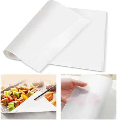 Produktbild von Famanu Backpapier 100 Blatt - Wasser- und fettbeständig, ideal für Grillen und Frittieren
