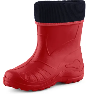 Produktbild von Ladeheid Kinder Mädchen Jungen Federleichte Eva Thermo Gummistiefel Gefüttert KL058 (Rot, 35)