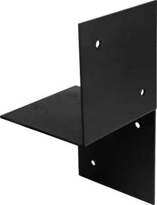 Immagine prodotto di Supporto a parete per pergola rivestito di nero per travi 15 x 15 cm a destra - per pezzo