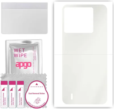 Produktbild von apgo Rückseite Schutzfolie, Matt, kompatibel mit Tecno Pop 6, Hinten Hydrogel-Displayschutzfolie mit Positionierhilfe, kratzfest, einfache Montage