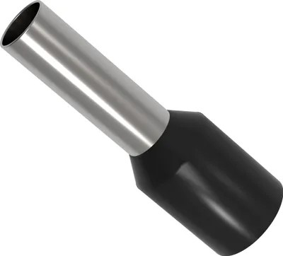 Produktbild von 500 AUPROTEC Aderendhülsen 6,00 mm² isoliert schwarz Kabelendhülsen