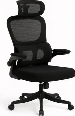 Zdjęcie produktu dla Krzesło biurowe regulowany obrotowy fotel biurowy ergonomiczny KB112 Czarny