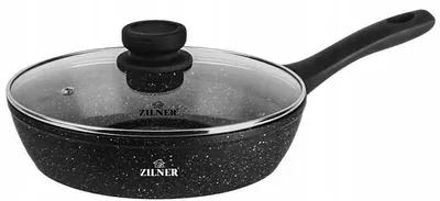 Produktbild von Zilner Tiefe Marmor-Pfanne mit Deckel 16cm
