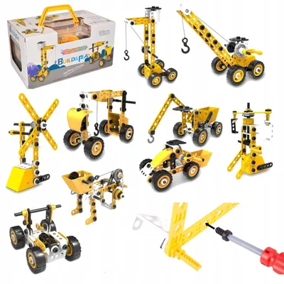 Image de Kit de construction éducatif 8-en-1 avec des blocs et une mallette, 100 pièces