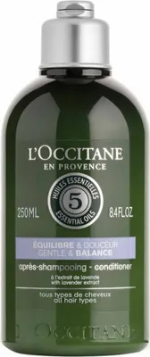 Produktbild von L'Occitane Aromachologie Gentle & Balance Conditioner, Frauen, Nicht-professionelle Haarspülung, Alle Haare, Entwirren, Glanz, Weichmachend, 250 ml, Flasche