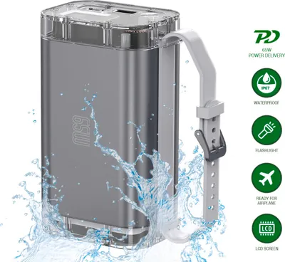 Produktbild von 4Smarts 4smarts Lucid Air 65W Powerbank Wasserdicht 26.800 mAh mit Taschenlampe