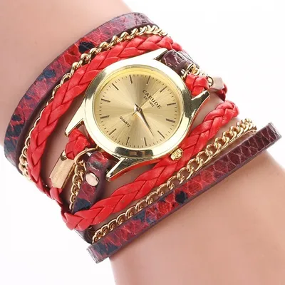 Produktbild von Armbanduhr CA-1189 - Moderne Damenarmbanduhr Rot KP1189