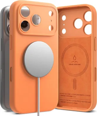 Obrázok produktu pre Ringke Silikónové magnetické puzdro Magsafe pre Iphone 17 Pro Max - oranžové