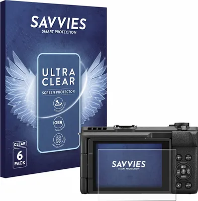Produktbild von 6x Für Canon PowerShot V1 Schutzfolie Savvies Displayschutz Display Schutz Folie Klar Transparent