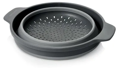Produktbild von Faltbarer Seiher GrandCHEF, Durchmesser 24 cm, Hellgrau