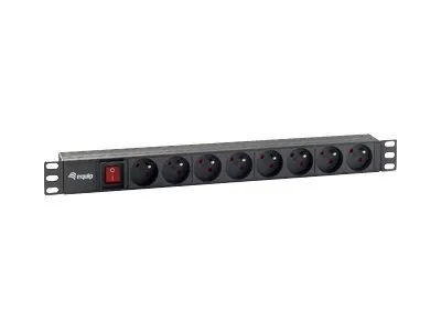 Produktbild von Equip 333285 Stromverteilereinheit (PDU) 8 AC-Ausgänge 1U Schwarz
