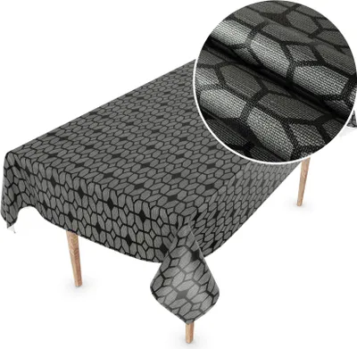 Produktbild von Tischdecke Wachstuch Premium Ornamente Grau Robust Wasserabweisend Breite 140 cm Länge 500 cm
