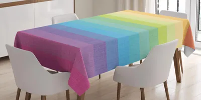 Obrázek produktu pro ABAKUHAUS Ročník Rainbow ubrus, abstraktní linie s motivem vinobraní a duhovými barvami, staromódní pruhy, 140 x 170 cm, vícebarevný