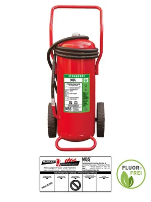 Produktbild von MBS FIRE (Pii) fahrbarer Auflade Schaumlöscher 50 l Fluorfrei inkl Prüfplakette