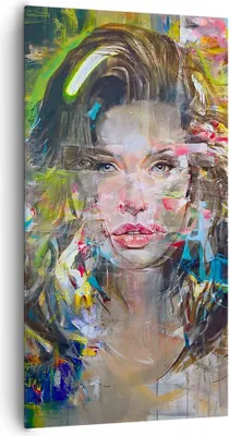 Produktbild von Bild auf Leinwand - Leinwandbild - frau modern - 65x120cm - Wand Bild - Wanddeko - Wandbilder - Leinwanddruck - Bilder - Kunstdruck - Wanddekoration - Leinwand bilder - Wandkunst - PA65x120-3473