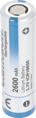 Produktbild von Li-ion Akku 18650 Camelion, Li-Ionen, 3.7V, 2600 mAh, 1 Stück, 64 x 18mm