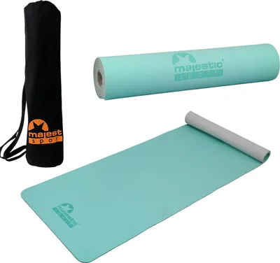 Produktbild von MAJESTIC SPORT Übungsmatte Majestic Yoga 183 x 61 x 0,6 cm Leicht tragbar Form mit geringem Formgedächtnis Langlebig Wasserdicht Rutschfest Minze.