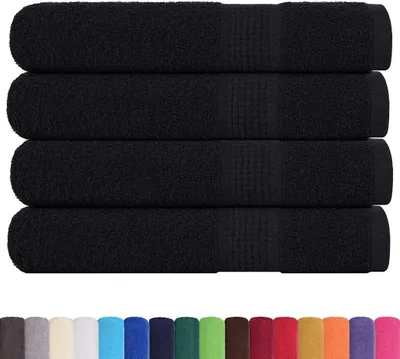 Immagine prodotto di Asciugamani per sauna FROGN 4 pezzi Nero 80x200 cm 360 g/m²