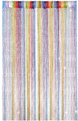 Imagen del producto de Cortinas con flecos, de 100 x 200 cm, de varios colores, fabricadas en poliéster, para puertas y ventanas