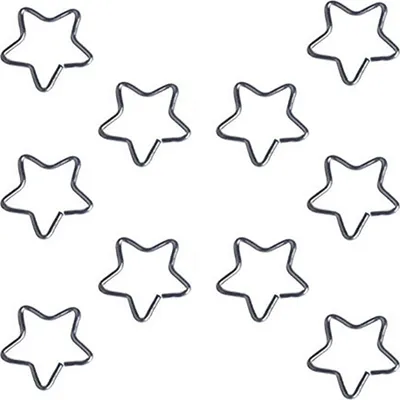 Produktbild von 10 Stück Punk Herz Stern Helix Knorpel Tragus Daith Nasenpiercing Ohrstecker-Silber 5
