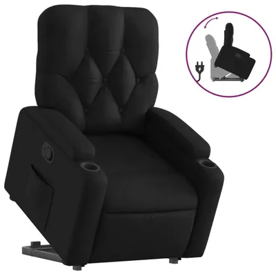 Produktbild von vidaXL Relaxsessel mit Aufstehhilfe Schwarz Kunstleder