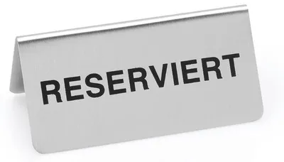 Produktbild von 36x Reserviertschild Chromnickelstahl Tischschild