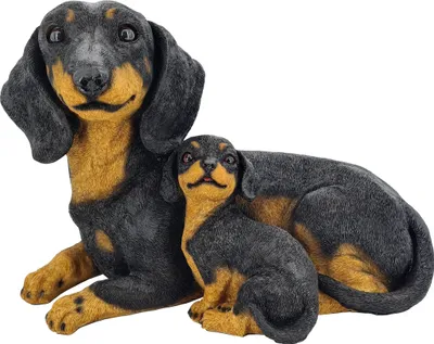 Produktbild von abc HOME | Dekofigur Hund | Dackel mit Welpe | 25 cm H