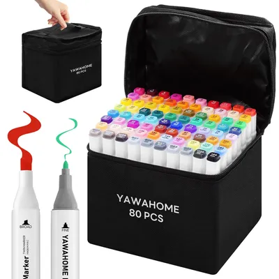 Immagine prodotto di Omgoods - 80 pennarelli fluorescenti - Pennarelli per artisti, ideali per disegnare e realizzare progetti creativi