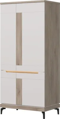 Produktbild von Aston An11 Kleiderschrank 90X197X56 Cm Drehtürenschrank Schrank Eiche Cremona/Kaschmir