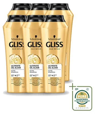 Obrázok produktu pre 6 x Šampón Gliss Kur Ultimate Oil Elixir - 250 ml - Balenie s 6 kusmi